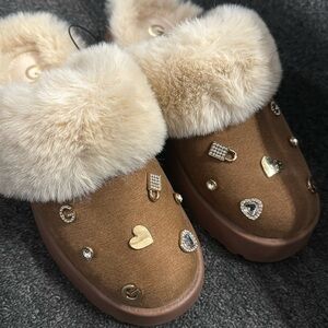 Guess fuzzy slip shoe.